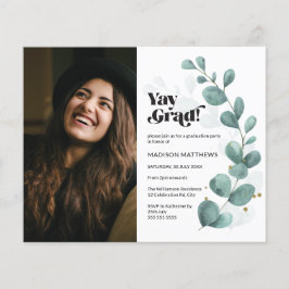 Lámina Invitación de fiesta de graduación con fotos de eu