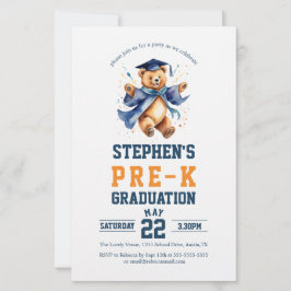 Lámina Invitación de fiesta de graduación de preescolar c