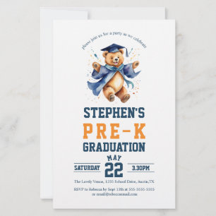 Lámina Invitación de fiesta de graduación de preescolar c