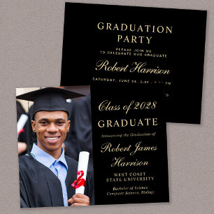 Lámina Invitación de Fiesta de Graduación del Colegio Neg