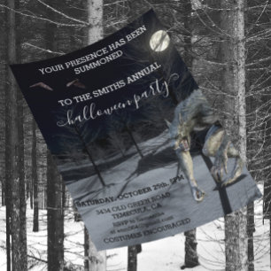 Lámina Invitación de fiesta de Halloween de invierno homb