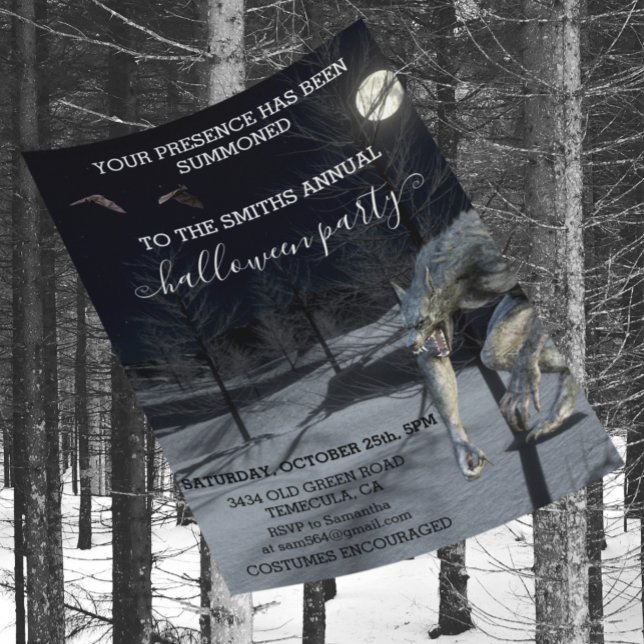 Lámina Invitación de fiesta de Halloween de invierno homb (Subido por el creador)