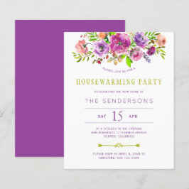 Lámina Invitación de fiesta de inauguración de casa flora