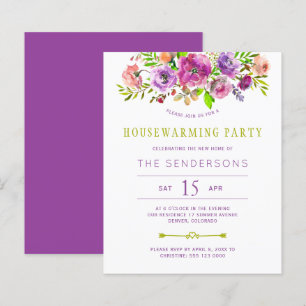 Lámina Invitación de fiesta de inauguración de casa flora
