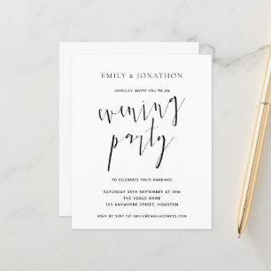 Lámina Invitación de Fiesta de la noche de Boda de script