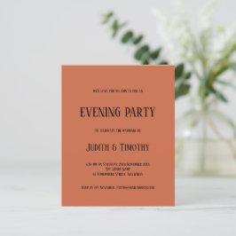 Lámina Invitación de Fiesta de la noche de terracota con 
