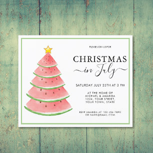 Lámina Invitación de fiesta de Navidad en julio con presu