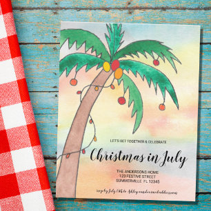 Lámina Invitación de fiesta de Navidad en Julio con presu
