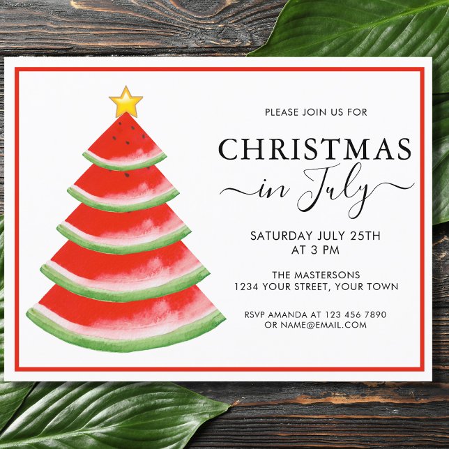 Lámina Invitación de fiesta de Navidad en Julio de sandía (Subido por el creador)