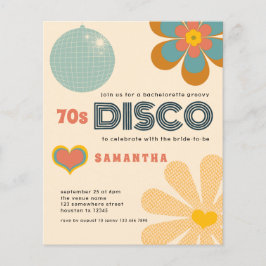 Lámina Invitación de fiesta de soltera con tema de Disco 
