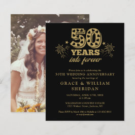 Lámina Invitación de Foto de Aniversario de 50 Años Budge
