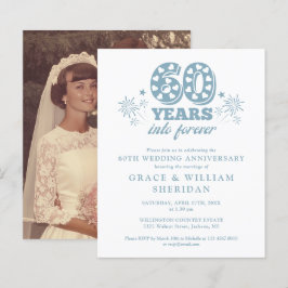 Lámina Invitación de Foto de Aniversario de 60 Años Presu