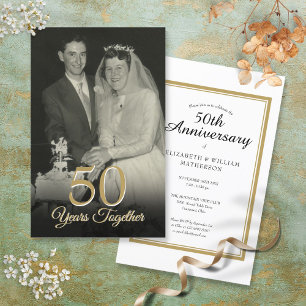 Lámina Invitación de foto de aniversario de bodas de cual
