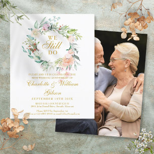 Lámina Invitación de foto de renovación de votos de anive