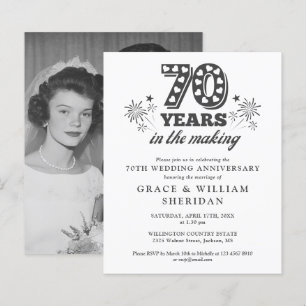 Lámina Invitación de Foto del 70º Aniversario de Presupue