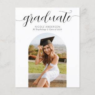 Lámina Invitación de fotografía de arco de guiones gradua