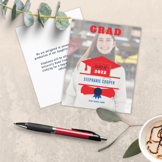 Lámina Invitación de Grad 2022 de Cap de foto presupuesto (Subido por el creador)