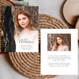 Lámina Invitación de Grado de Fotografía de Agate de Oro 