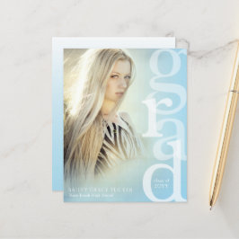 Lámina INVITACIÓN de Graduación Azul del Presupuesto de S