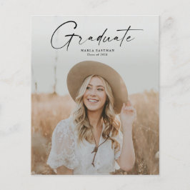 Lámina Invitación de graduación con foto de graduado con 