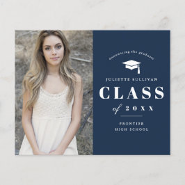 Lámina Invitación de graduación con foto de tipo minimali