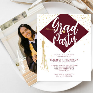 Lámina Invitación de graduación con foto y presupuesto de