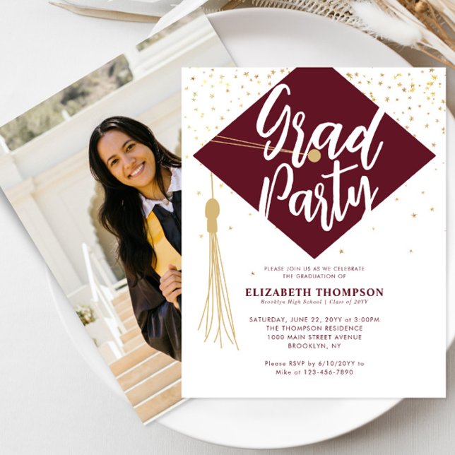 Lámina Invitación de graduación con foto y presupuesto de (Subido por el creador)
