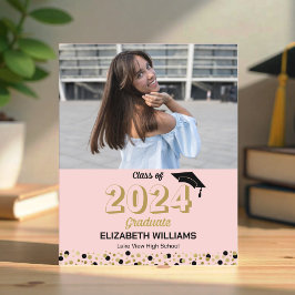 Lámina Invitación de Graduación de Foto con Guión de Oro 