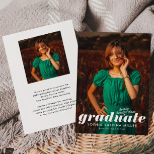 Lámina Invitación de Graduación de Foto de Año de Graduac