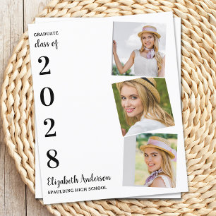 Lámina Invitación de Graduación de Foto de Budget Modern