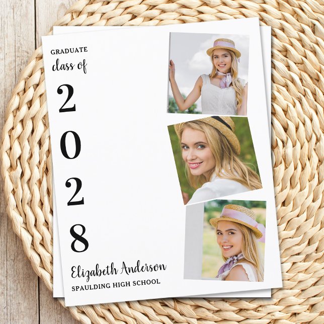 Lámina Invitación de Graduación de Foto de Budget Modern  (Subido por el creador)