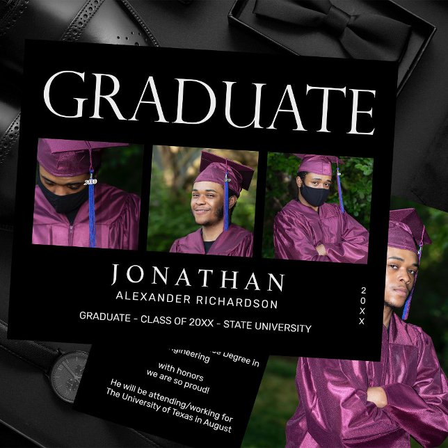 Lámina Invitación de Graduación de Foto de Budget Modern  (Subido por el creador)