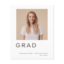 Invitación de Graduación de Foto de Grado de Presu