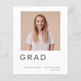 Lámina Invitación de Graduación de Foto de Grado de Presu