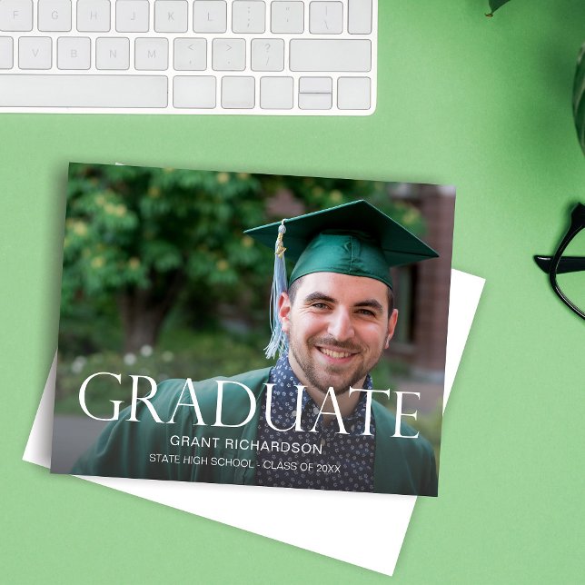 Lámina Invitación de Graduación de Foto de Graduado de Pr (Subido por el creador)