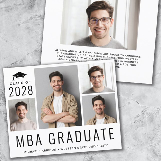 Lámina Invitación de Graduación de Foto de MBA de presupu (Subido por el creador)