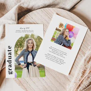 Lámina Invitación de Graduación de Foto del Arco de Presu