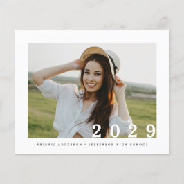 Lámina Invitación de Graduación de Foto Simple Presupuest