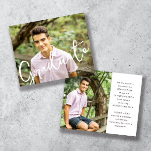 Lámina Invitación de graduación de fotografía de superpos