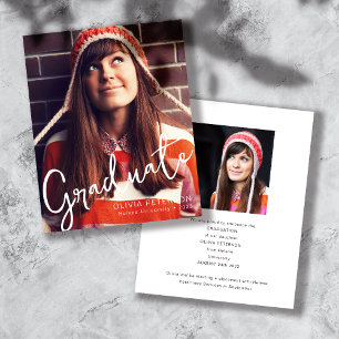 Lámina Invitación de graduación de fotografía de superpos