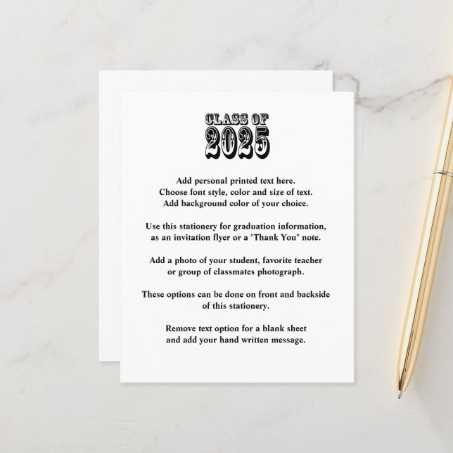 Lámina Invitación de graduación de la antigua clase oeste (Anverso/Reverso In Situ)