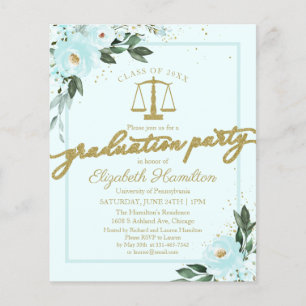 Lámina Invitación de graduación de la facultad de derecho