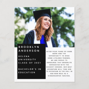 Lámina INVITACIÓN de Graduación de Mensajes de Foto PRESU