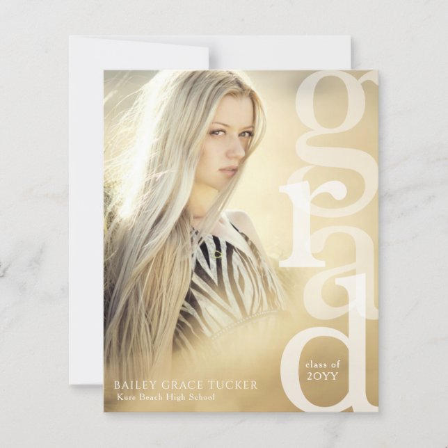 Lámina INVITACIÓN de Graduación de Oro del Presupuesto de (Anverso)