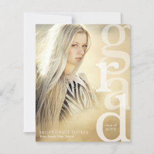 Lámina INVITACIÓN de Graduación de Oro del Presupuesto de