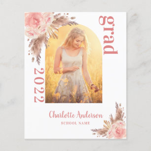 Lámina Invitación de graduación del presupuesto de pasto