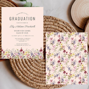 Lámina Invitación de Graduación Fiesta Salvaje con Patrón