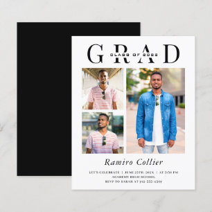 Lámina Invitación de graduación moderna y económica con t