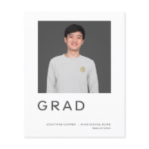 Invitación de Graduación Simple de Foto de Grado P