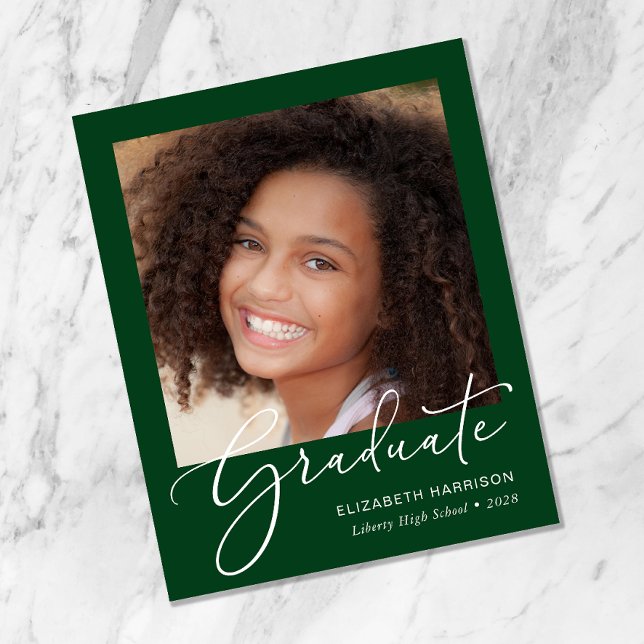 Lámina Invitación de Graduación Verde con guión de presup (Subido por el creador)